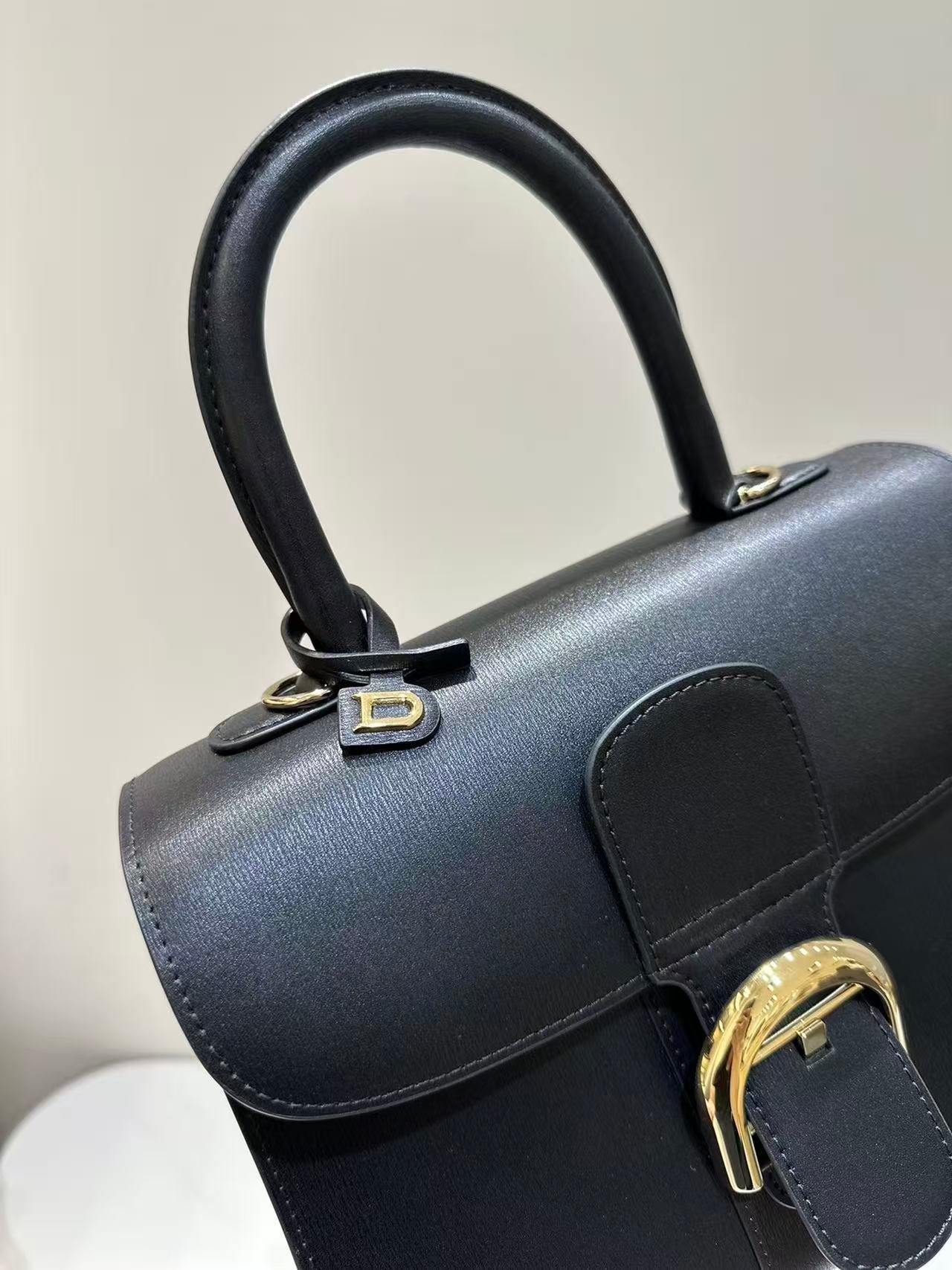 Delvaux Brillant Mini Bag 20cm Black in Cowhide