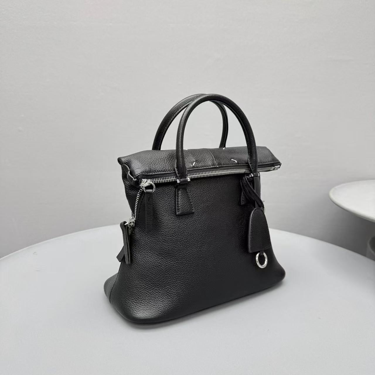 Maison Margiela 5ac Mini' Handbag Black Grain Cowhide