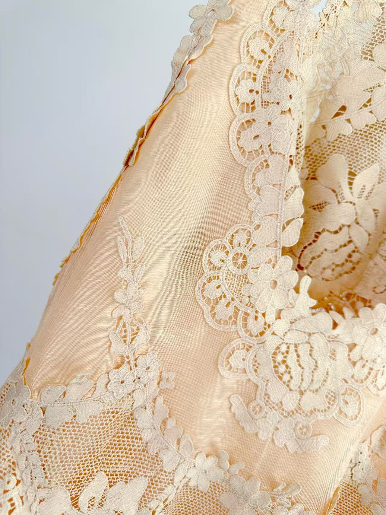 Zimmermann Mini Dress Natura Lace Linen Silk