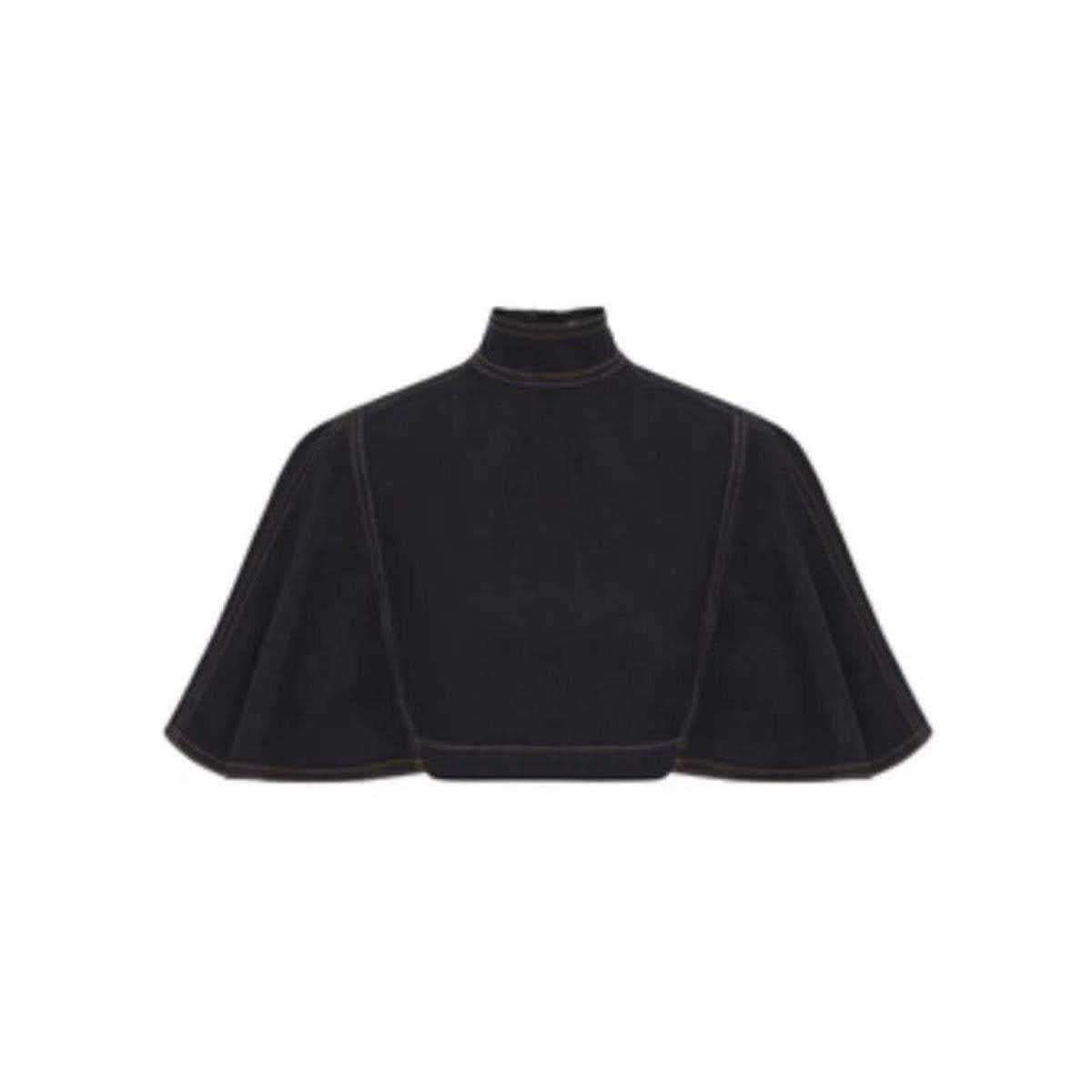 Zimmermann Hypnotic Croptop and Midi Skirt in Blue Denim
