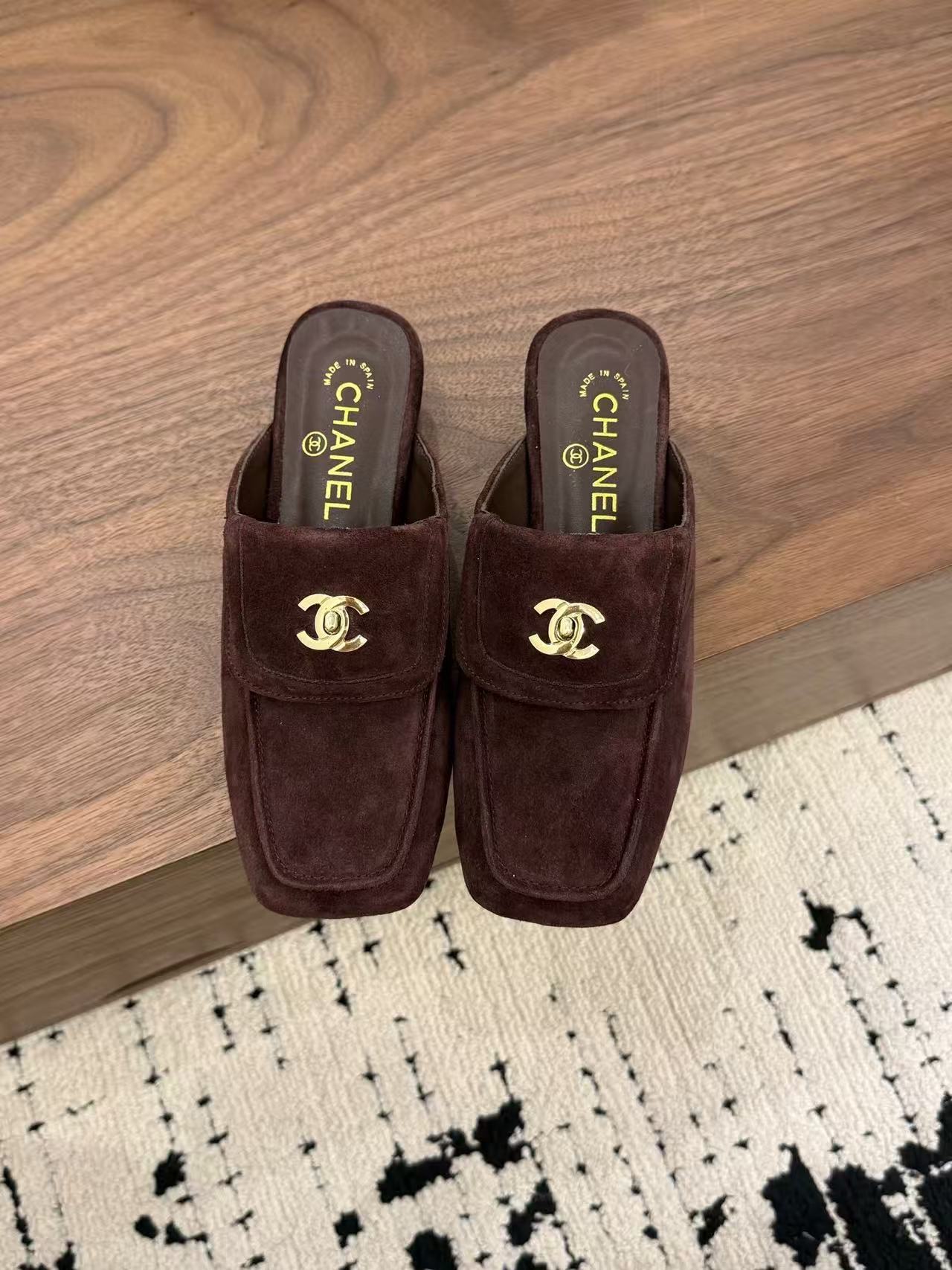 CC  Loafer Mules Coffee Suede