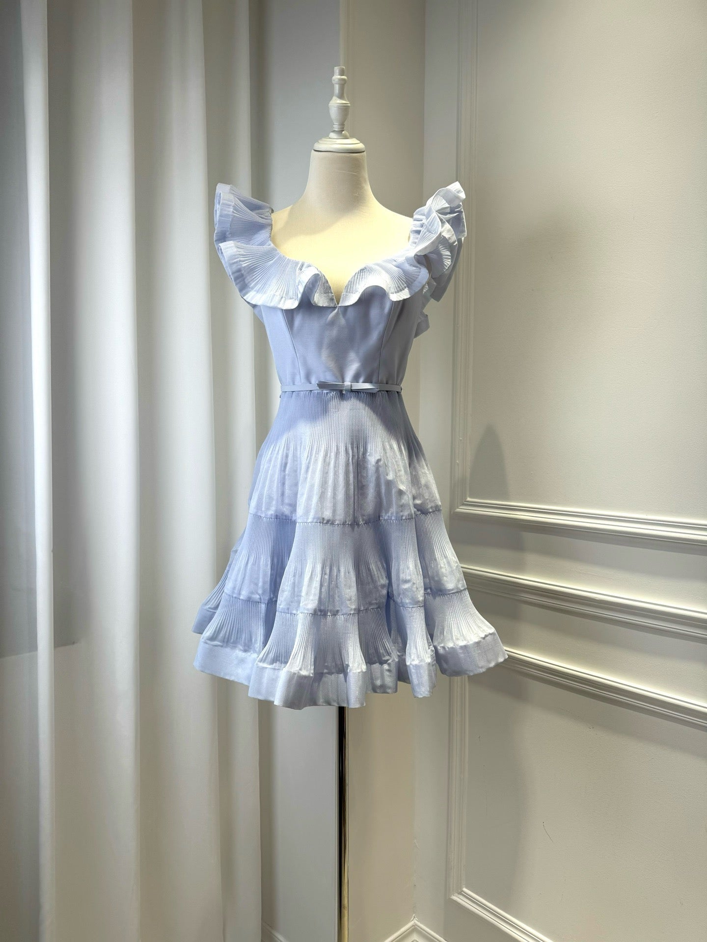 Zimmermann Pleated Frill Mini Dress