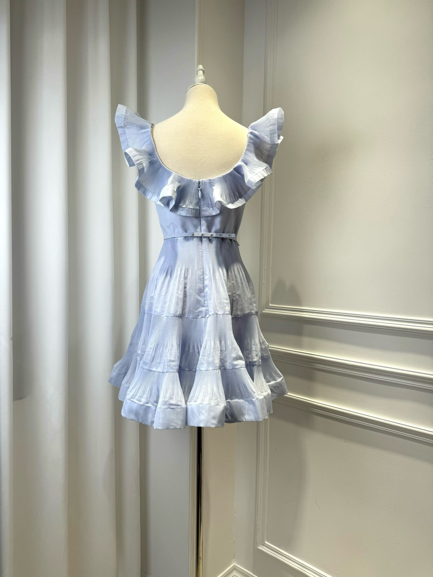 Zimmermann Pleated Frill Mini Dress