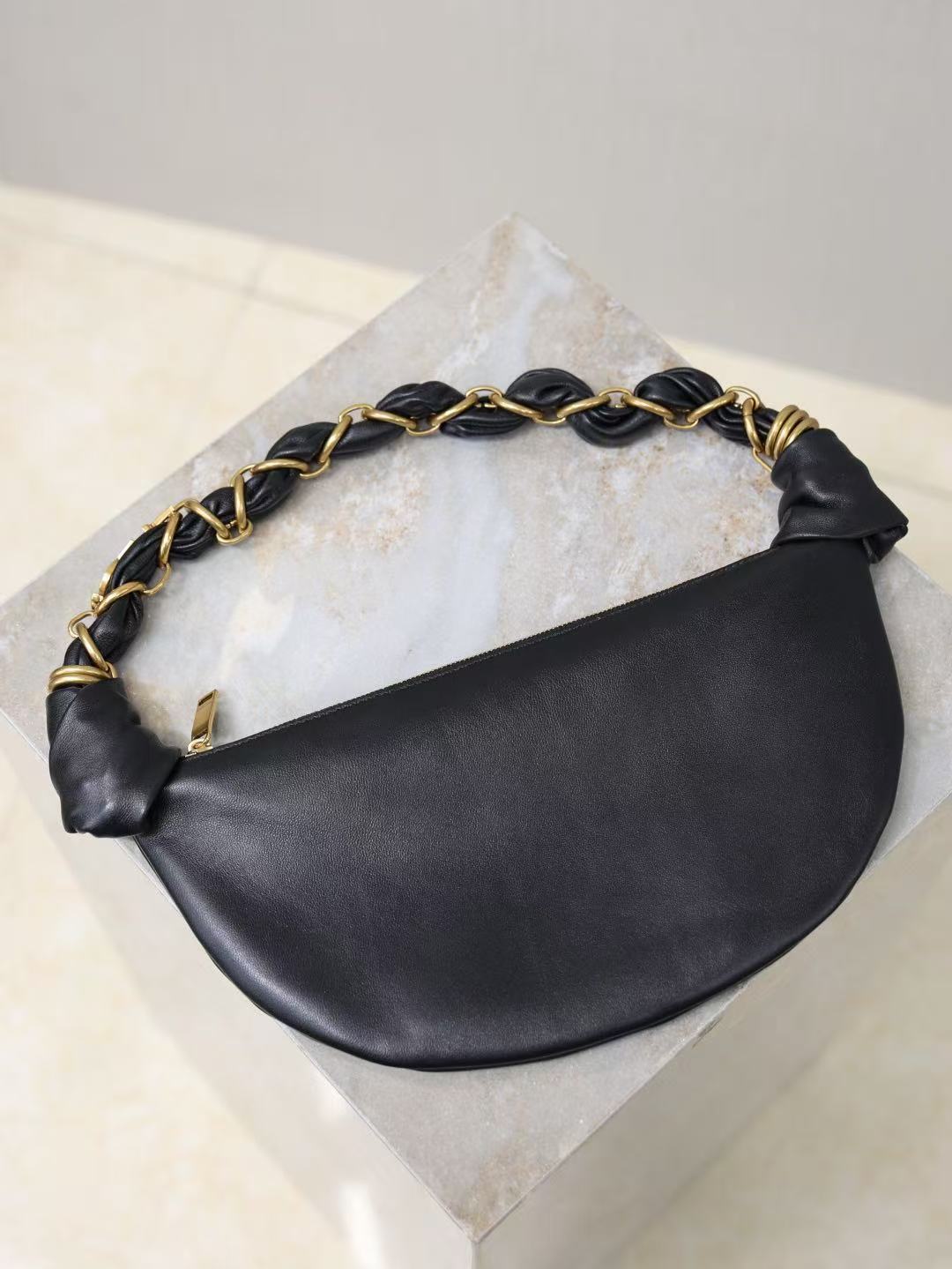 YSL Amalia Hobo Black Lambskin
