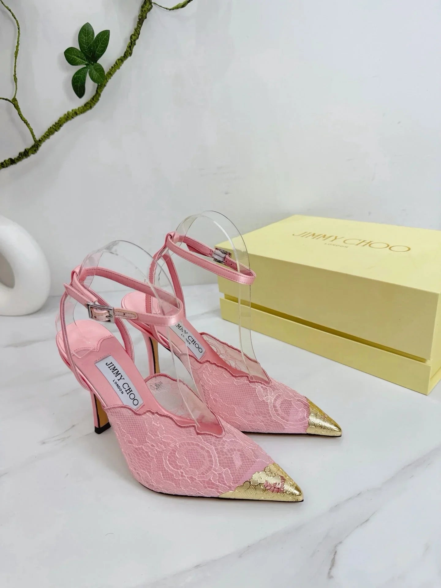Jimmy Choo 2026 Faiz 100 Pump Gold Toe Lace Leather