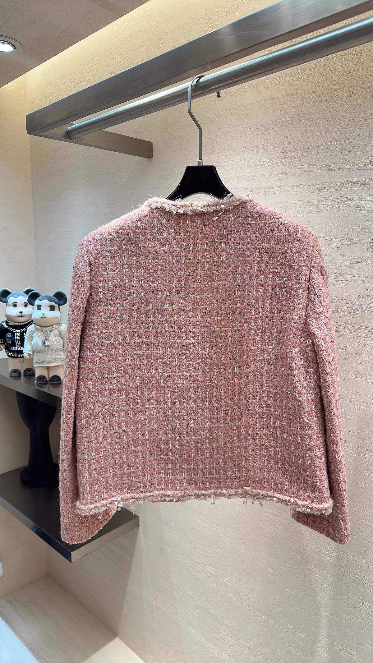 CC Cropped Jacket Pink Tweed