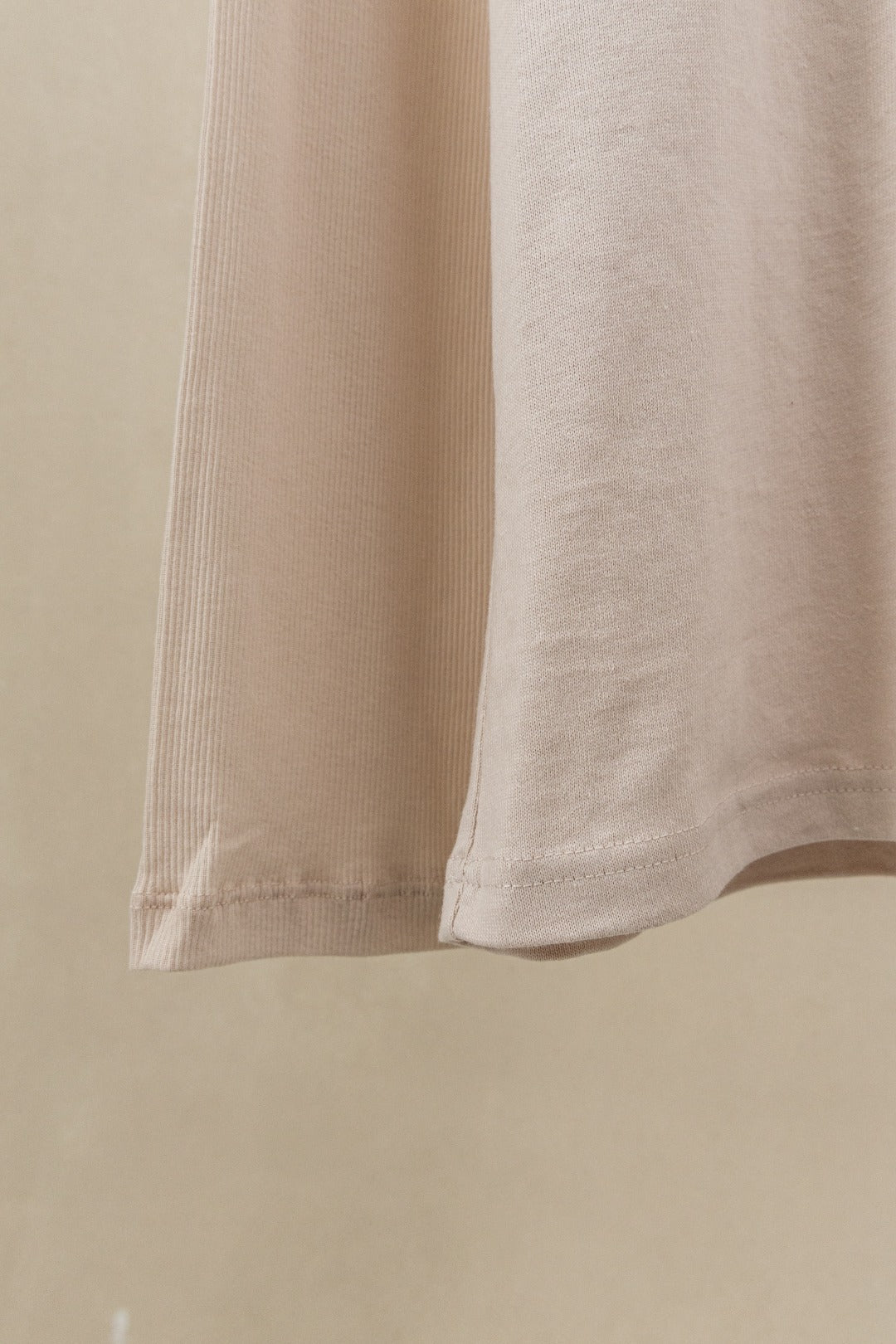 Acne Layered Graphic T-Shirt Warm Beige Cotton