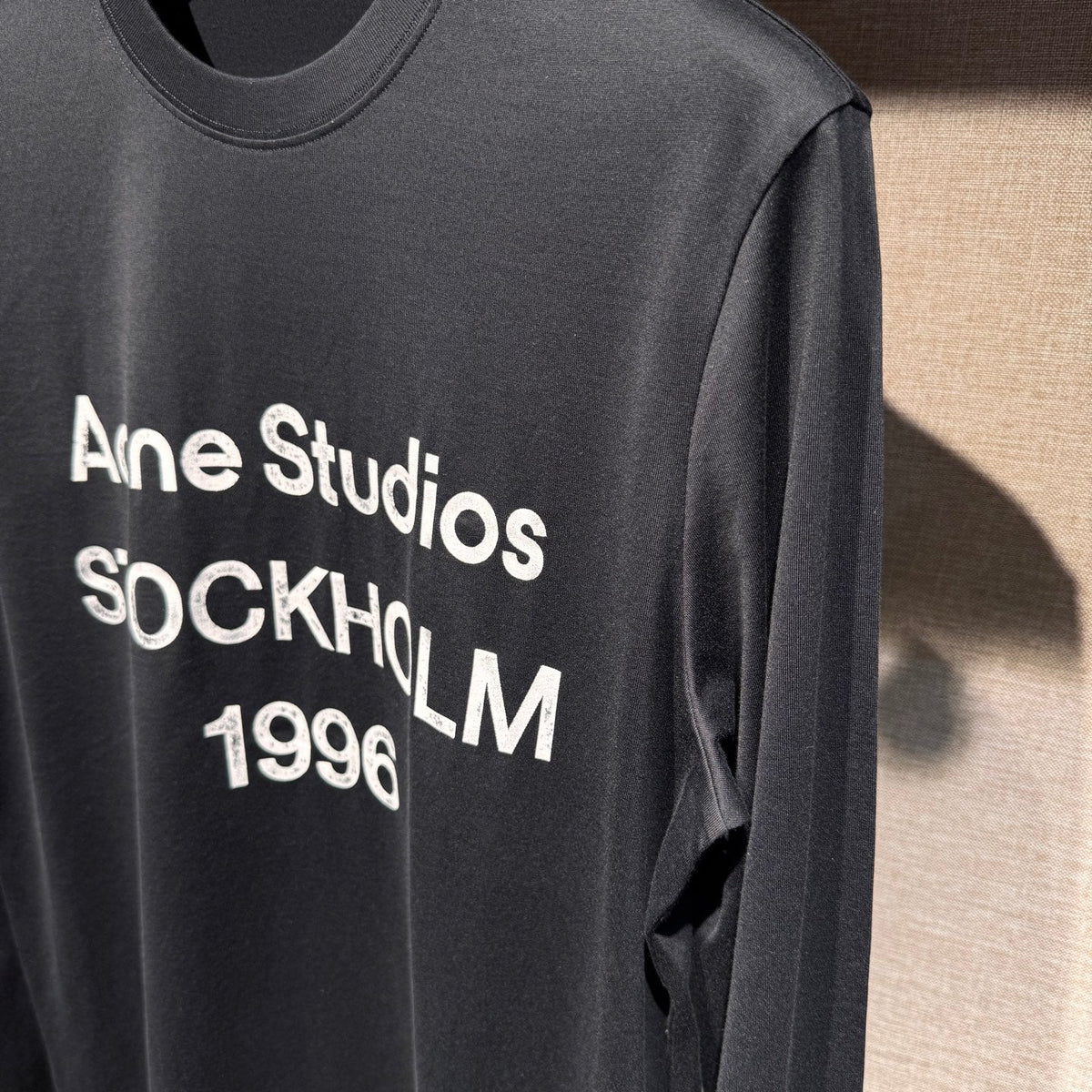 Acne Stockholm Long Sleeve T-Shirt Black Cotton