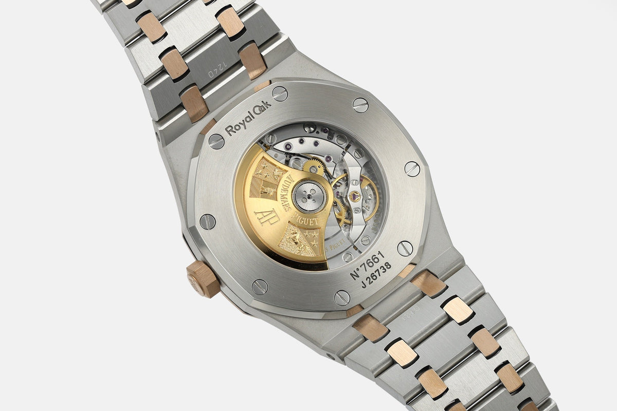 AP Royal Oak Automatic Two Tone Rose Gold Steel White Dial