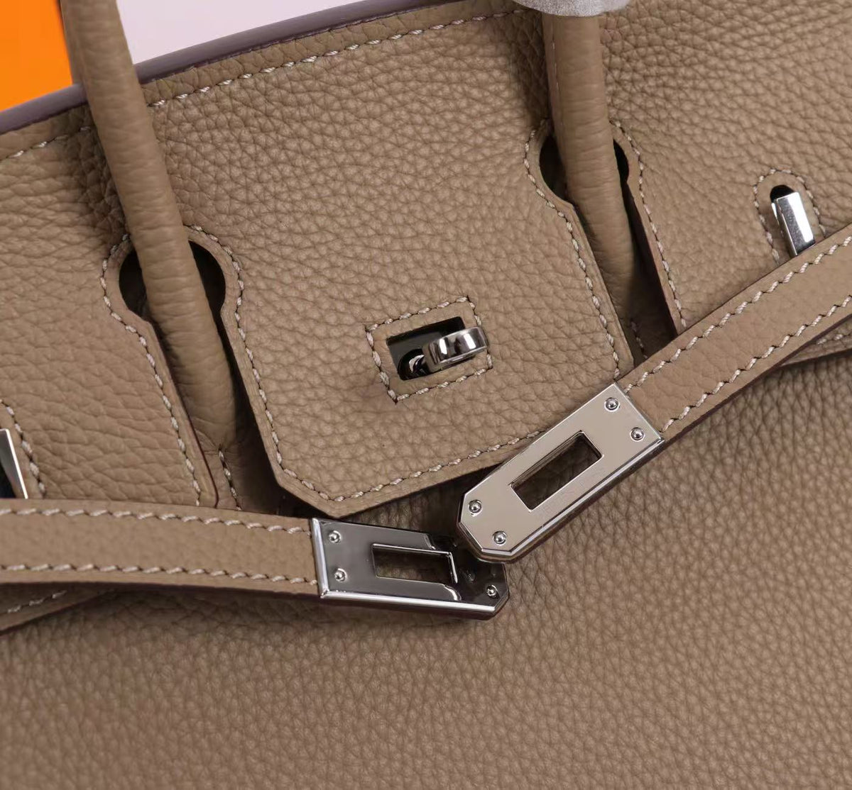 HM 26s Birkin Bag Gris Tourterelle Togo Silver Hardware
