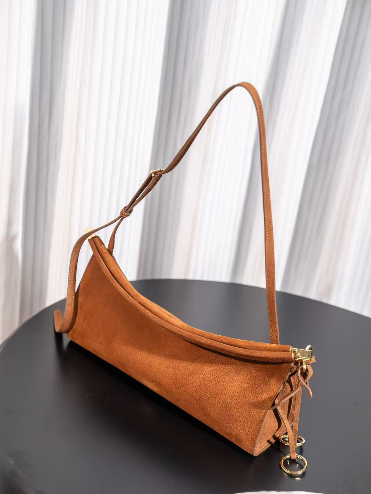 Alaia Le Click East West Medium Bag 30cm Olive Tan Cowhide