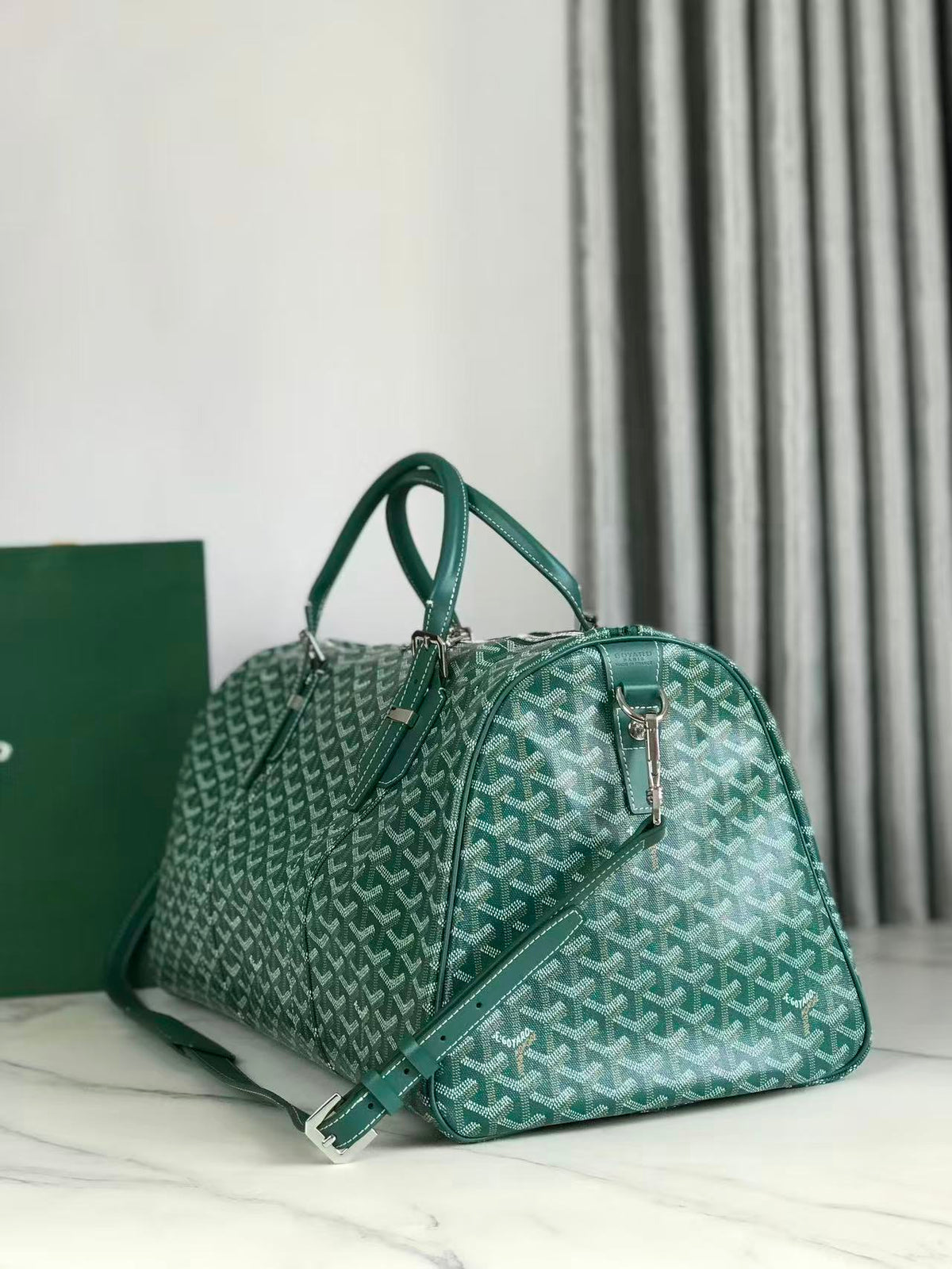 Goyard 26s Boeing Duffle Bag Green Canvas