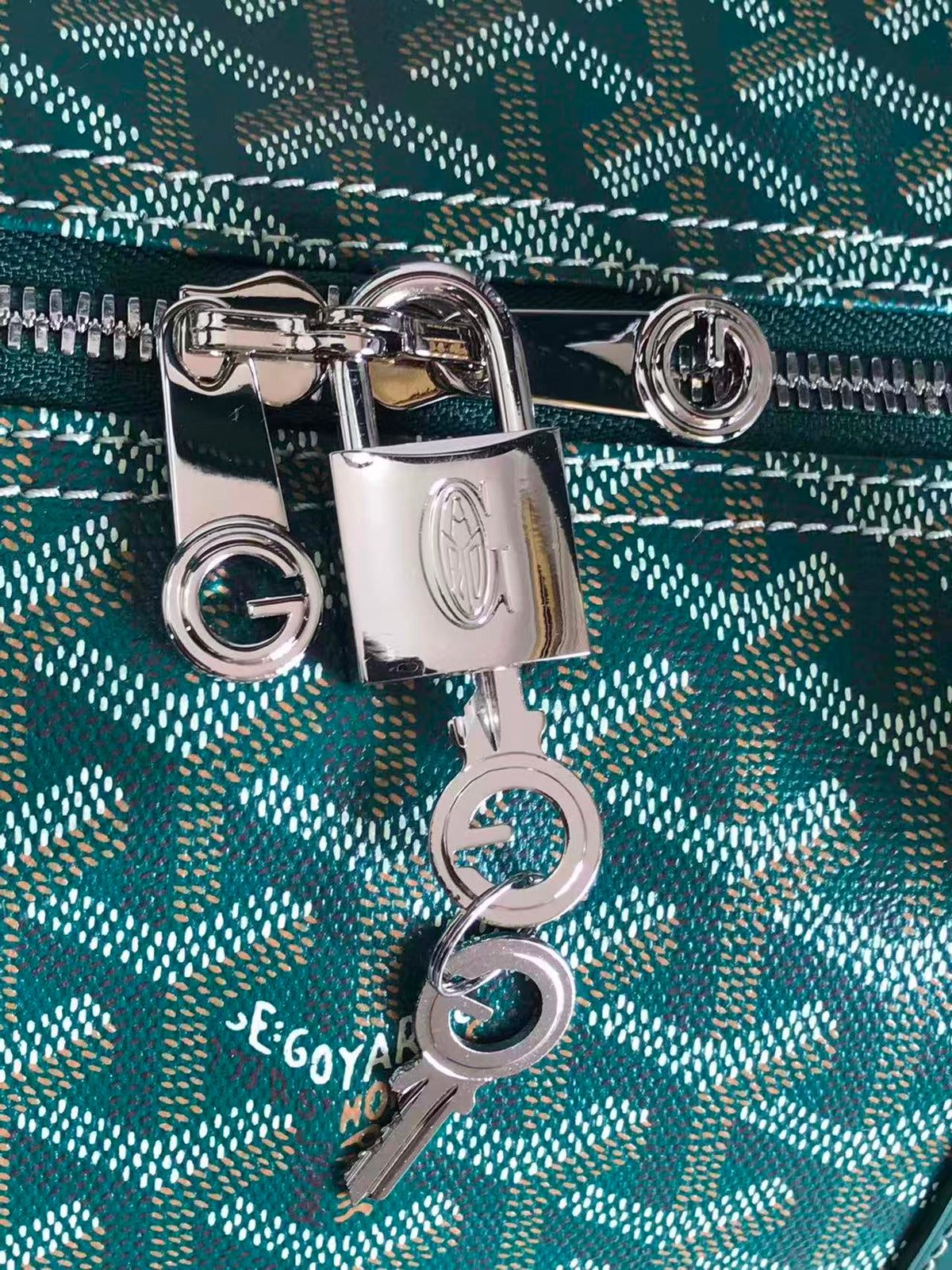 Goyard 26s Boeing Duffle Bag Green Canvas