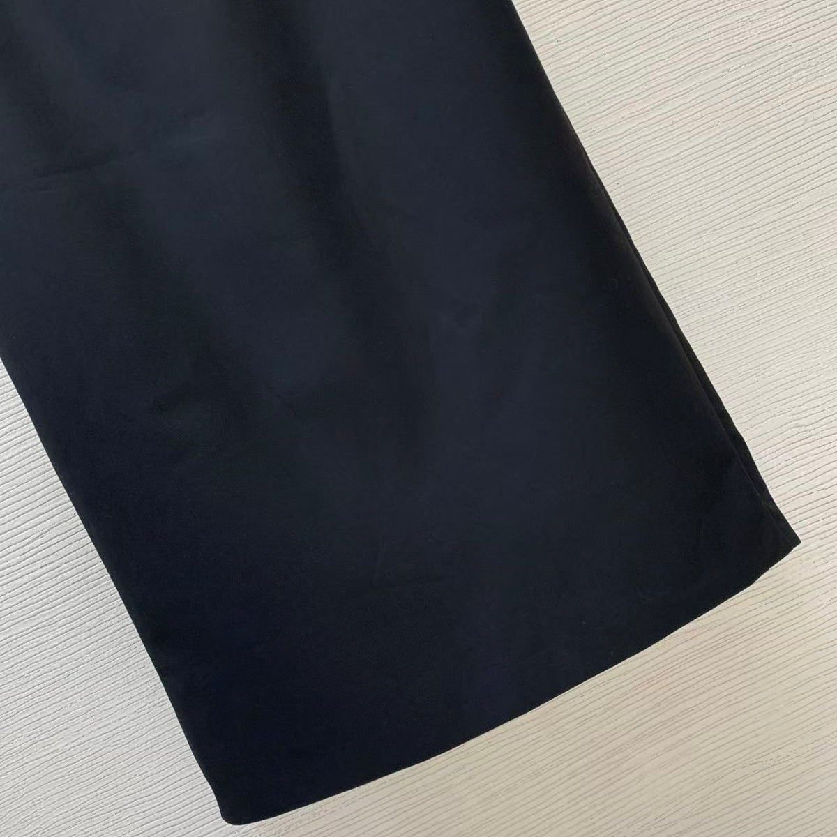 YSL 26s Belted Midi Skirt Black Cotton 50672