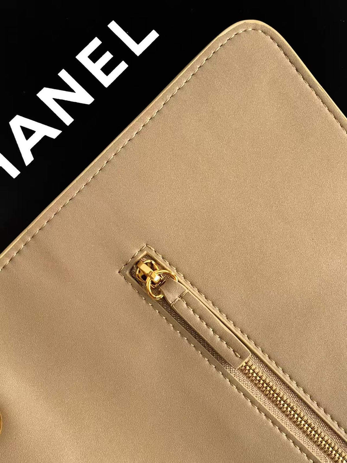 CC 26s Maxi Flap Bag 39cm Beige Suede Best Version