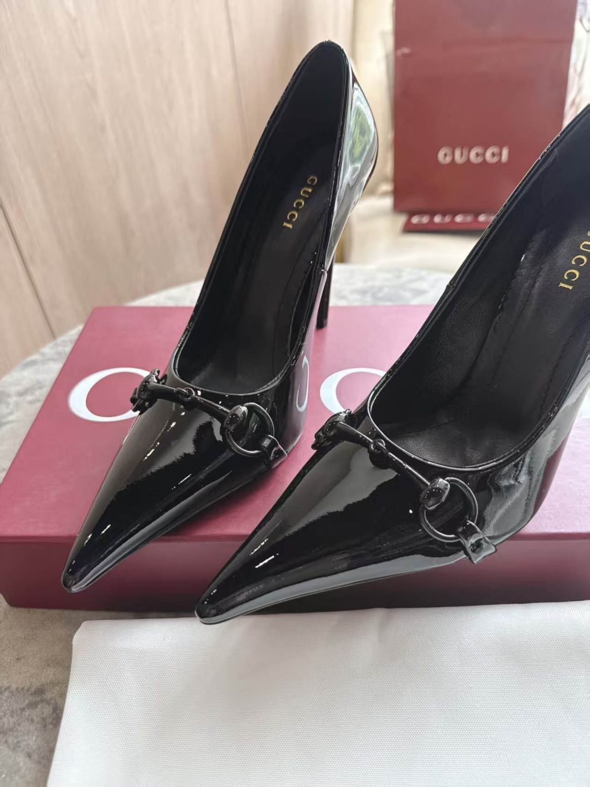 GG 26s Donna Pumps Black Patent 643400
