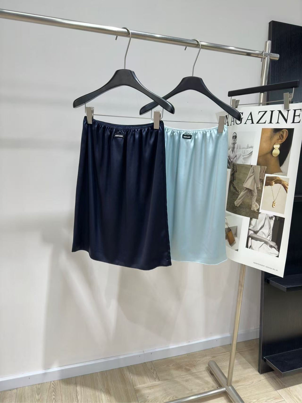 Miu 26s Slip Mini Skirt Acetate 111312