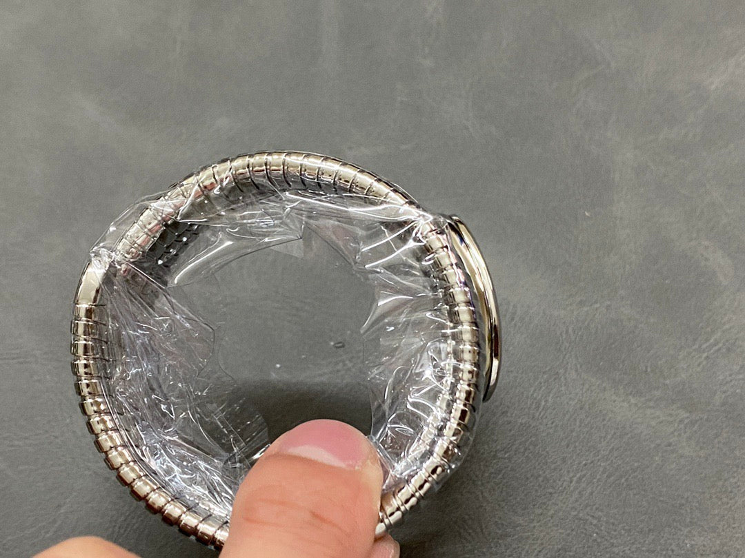 Bulgari Serpenti Tubogas 35mm Steel Silver Dial Quartz Watch