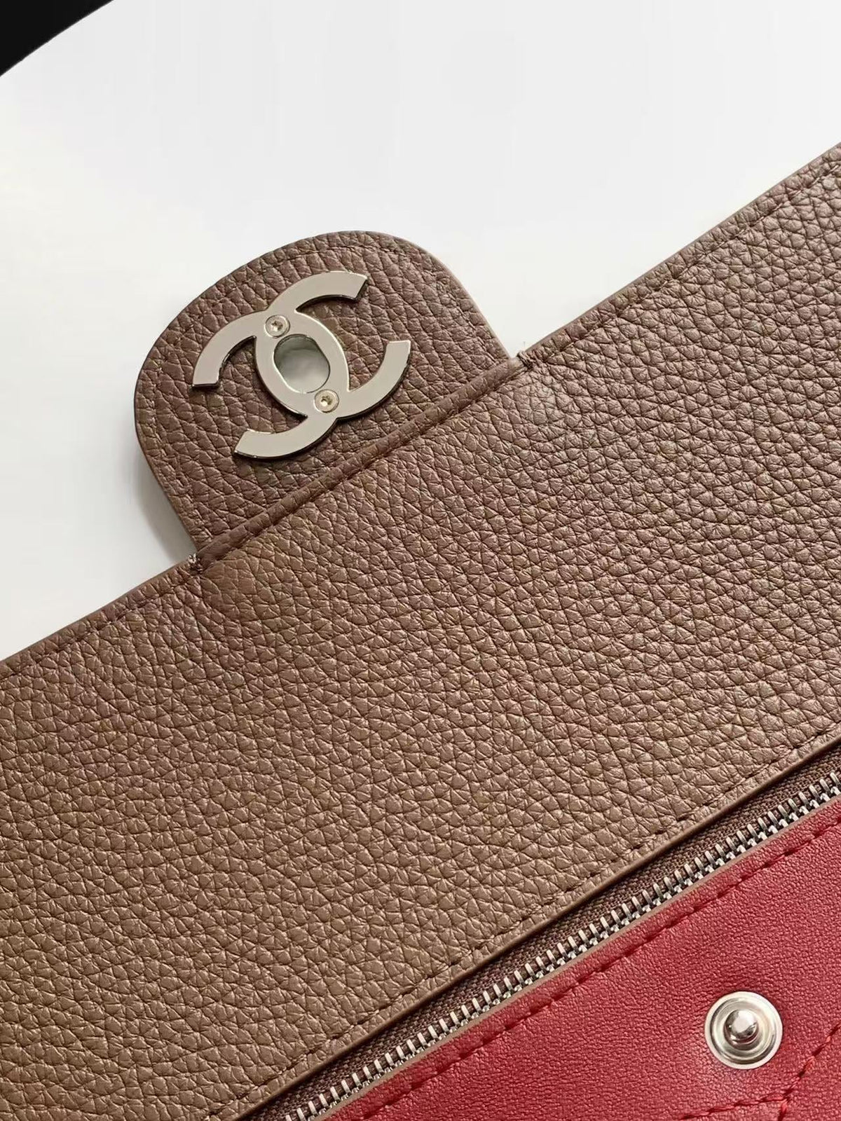 Chanel 2026 Maxi Flap Bag 38.5cm Taupe Calfskin Best Version