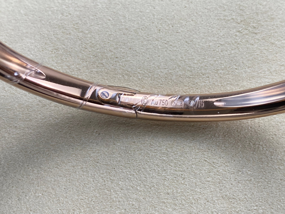 Cartier Baignoire Mini 18.5mm Pink Gold Clous de Paris Dial