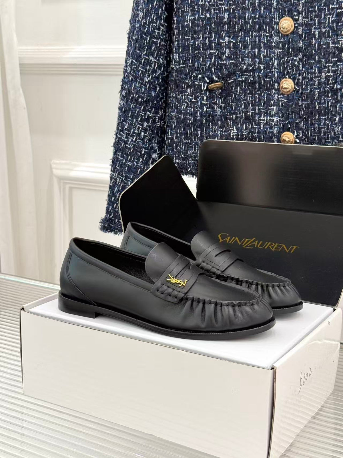 YSL 2026 Loafer Black Brown Leather