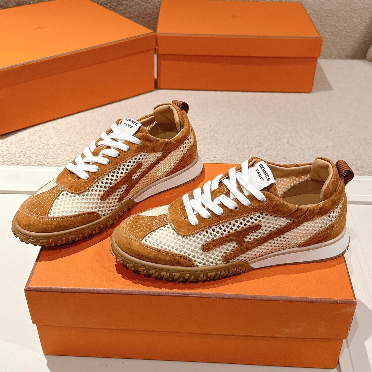 HM 26s Jet Sneakers Beige Lin Naturel Suede