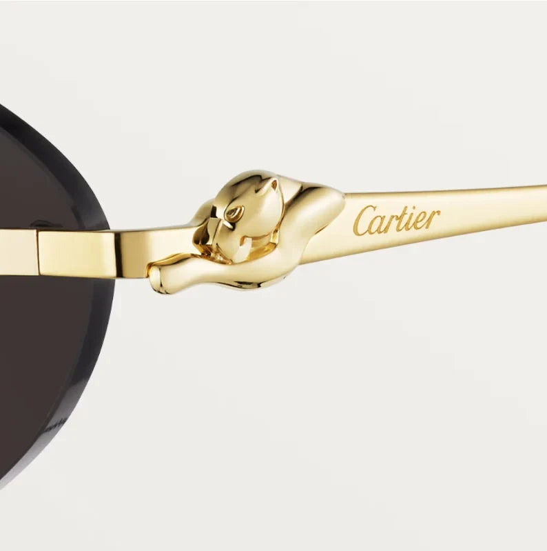 Cartier Panthère CT0504S Gold With Grey Lenses Sunglasses