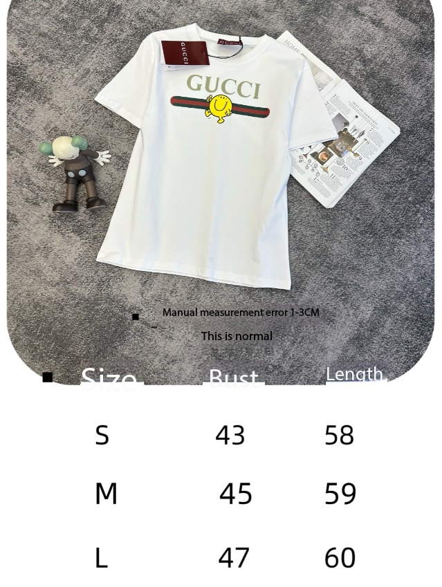 GG SS26  Short-Sleeve T-Shirt White Cotton 350766