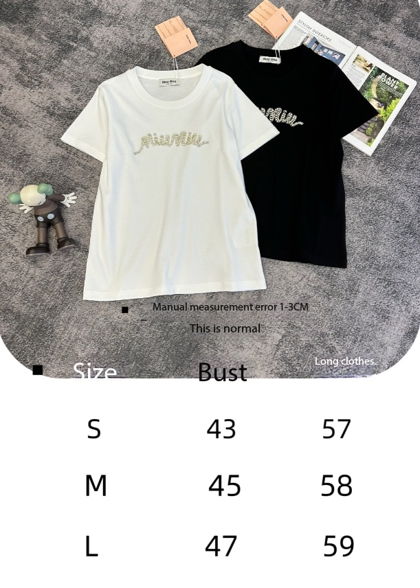 Miu SS26  Short-Sleeve T-Shirt Cotton 350689