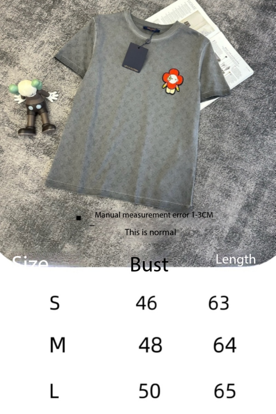 GG SS26 Washed Monogram T-Shirt Grey Cotton 350652