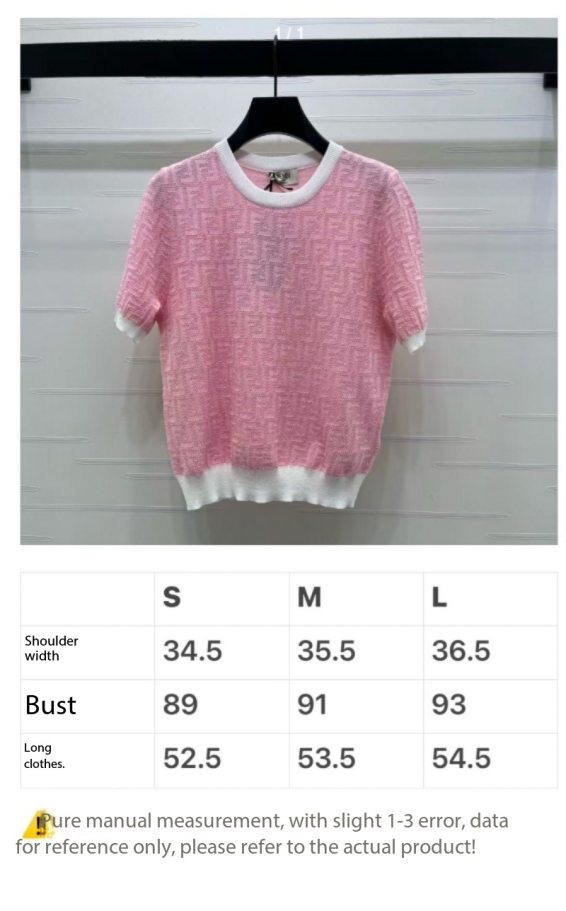 Fendi Wool Crewneck Jumper Grapefruit Viscose 351028