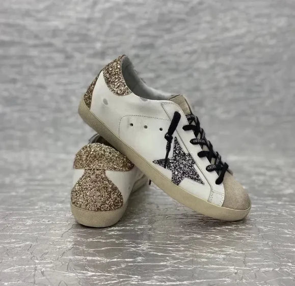 Golden Goose 2026 Senaker Ivory Beige Black Suede Leather