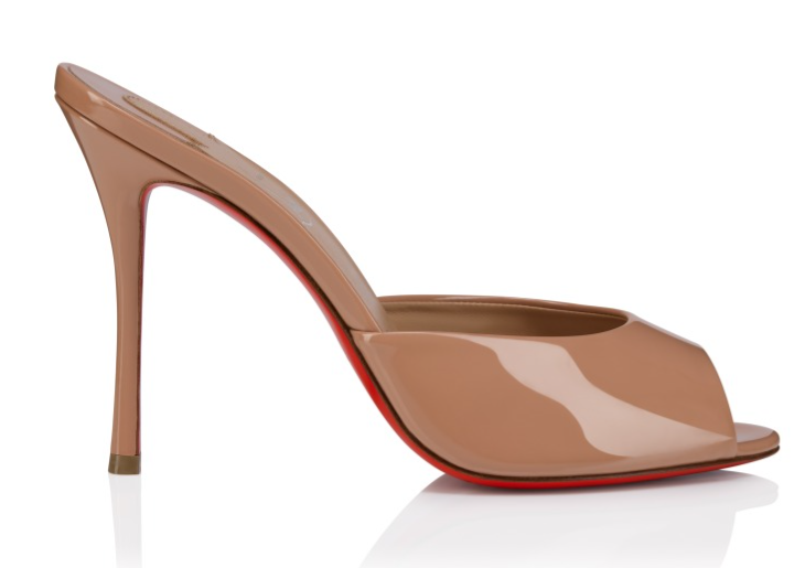 CL Me Dolly 100mm Mules Beige Patent Calf Leather