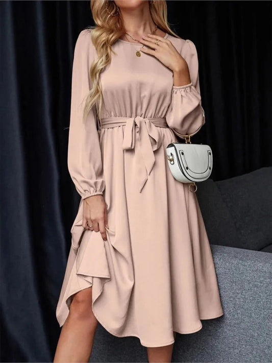 Robe en Satin avec Manche