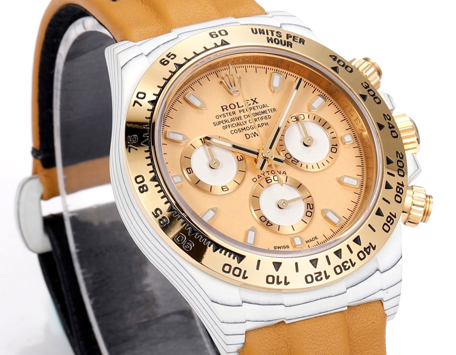 Daytona 40mm Demi DIW White Carbon Replica