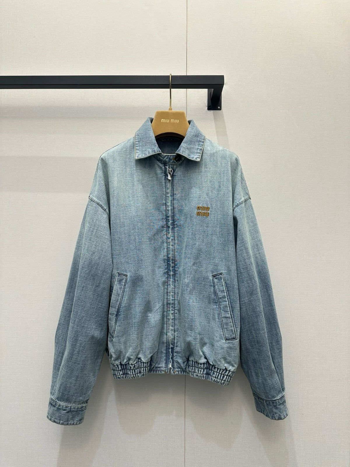 Miu Miu Chambray Blouson Jacket Denim