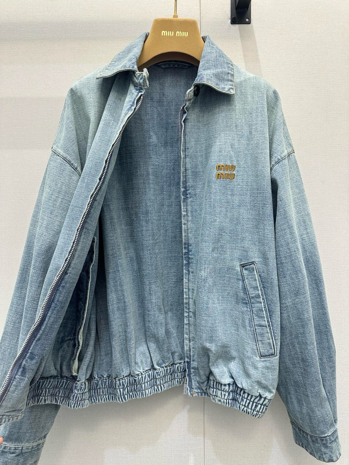 Miu Miu Chambray Blouson Jacket Denim