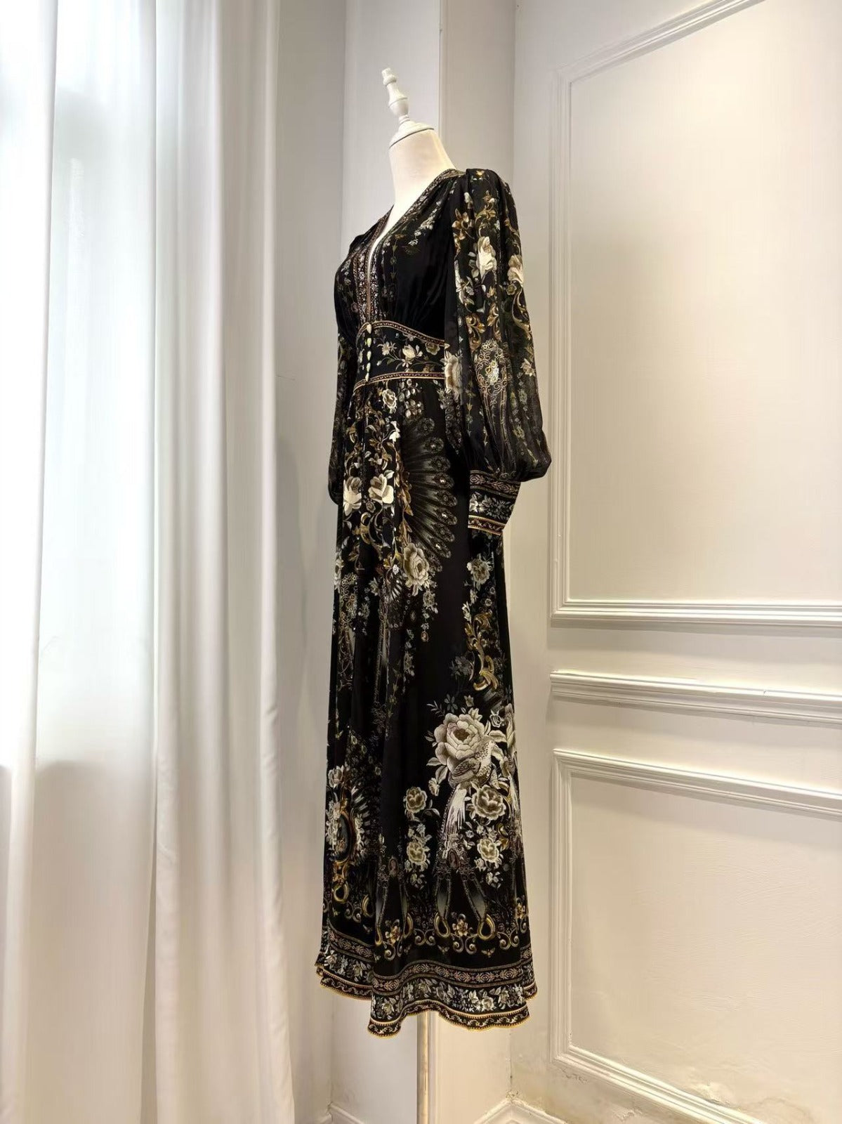 Flamenco Folklore Tiered Dress With Neck Frill