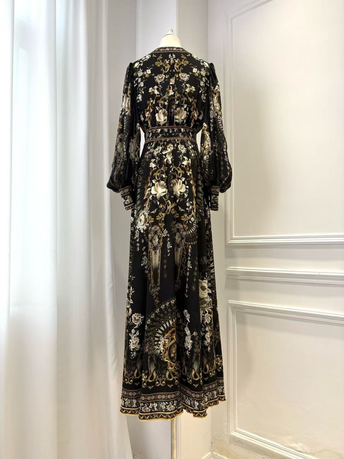 Flamenco Folklore Tiered Dress With Neck Frill