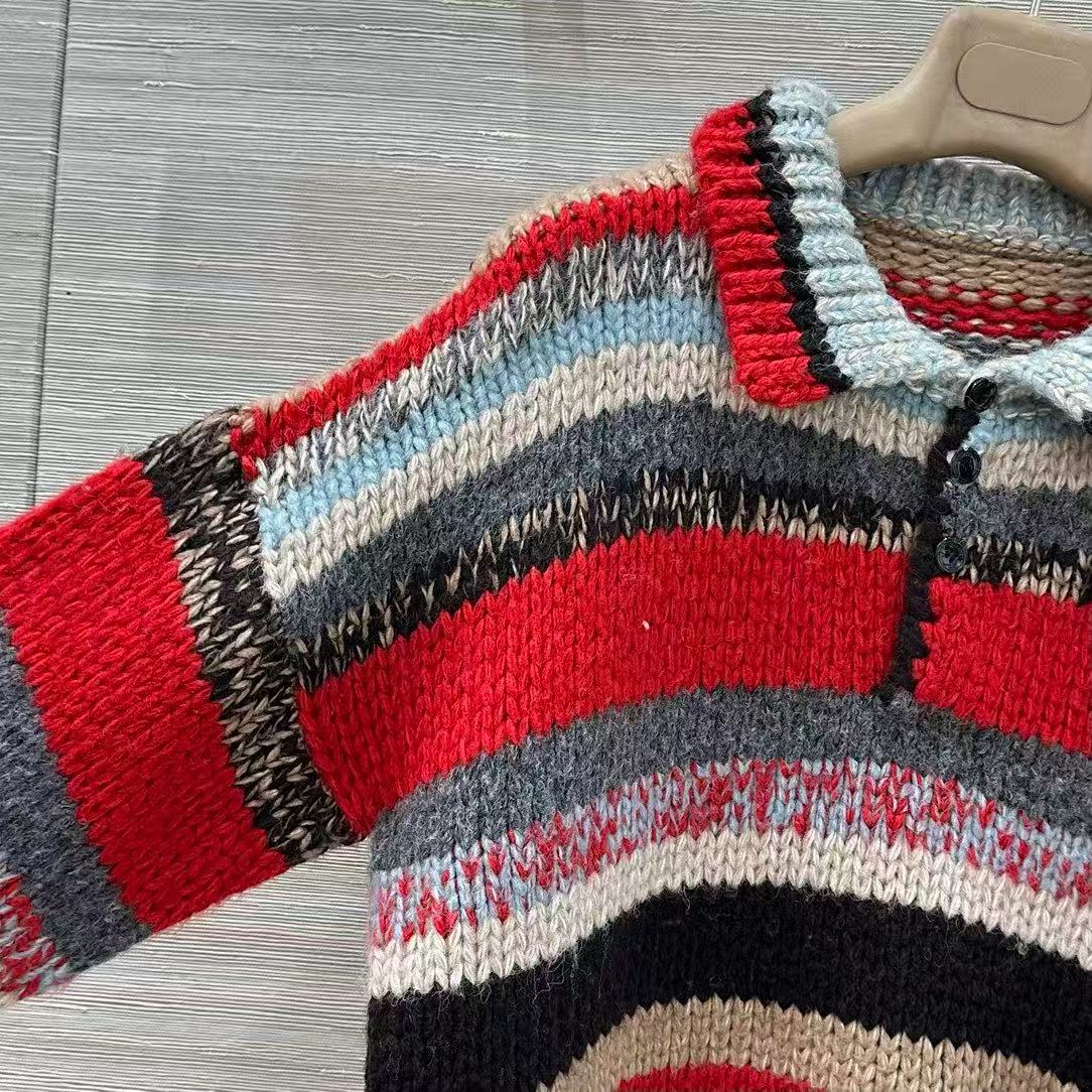 Celine Polo Sweater In Mouline Alpaca And Wool