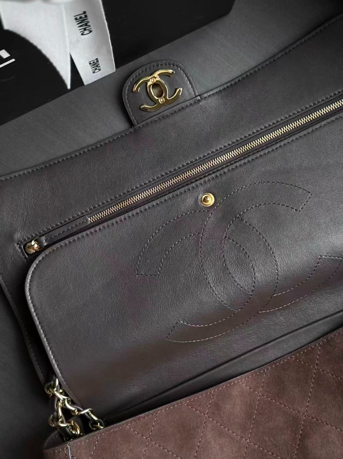CC 26s Métiers d’art 2026 Maxi Flap Bag 32cm Suede GHW