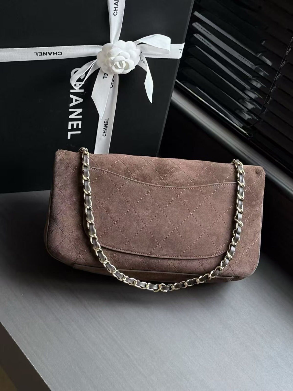 CC 26s Métiers d’art 2026 Maxi Flap Bag 32cm Suede GHW