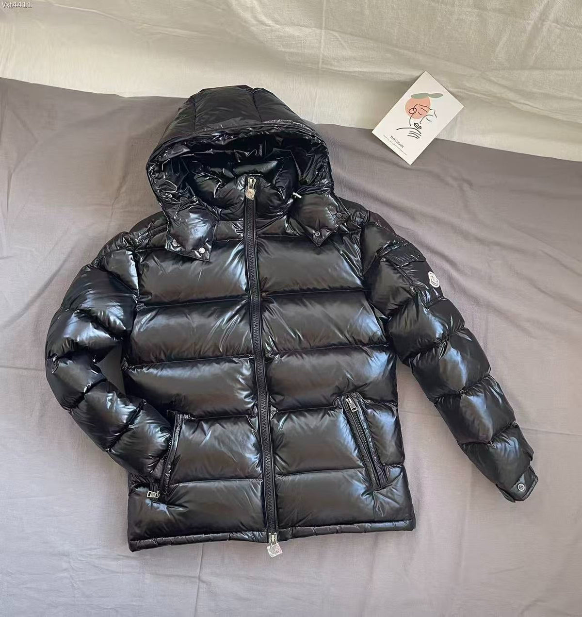 MC 26s Maya Jacket Shiny Black Nylon