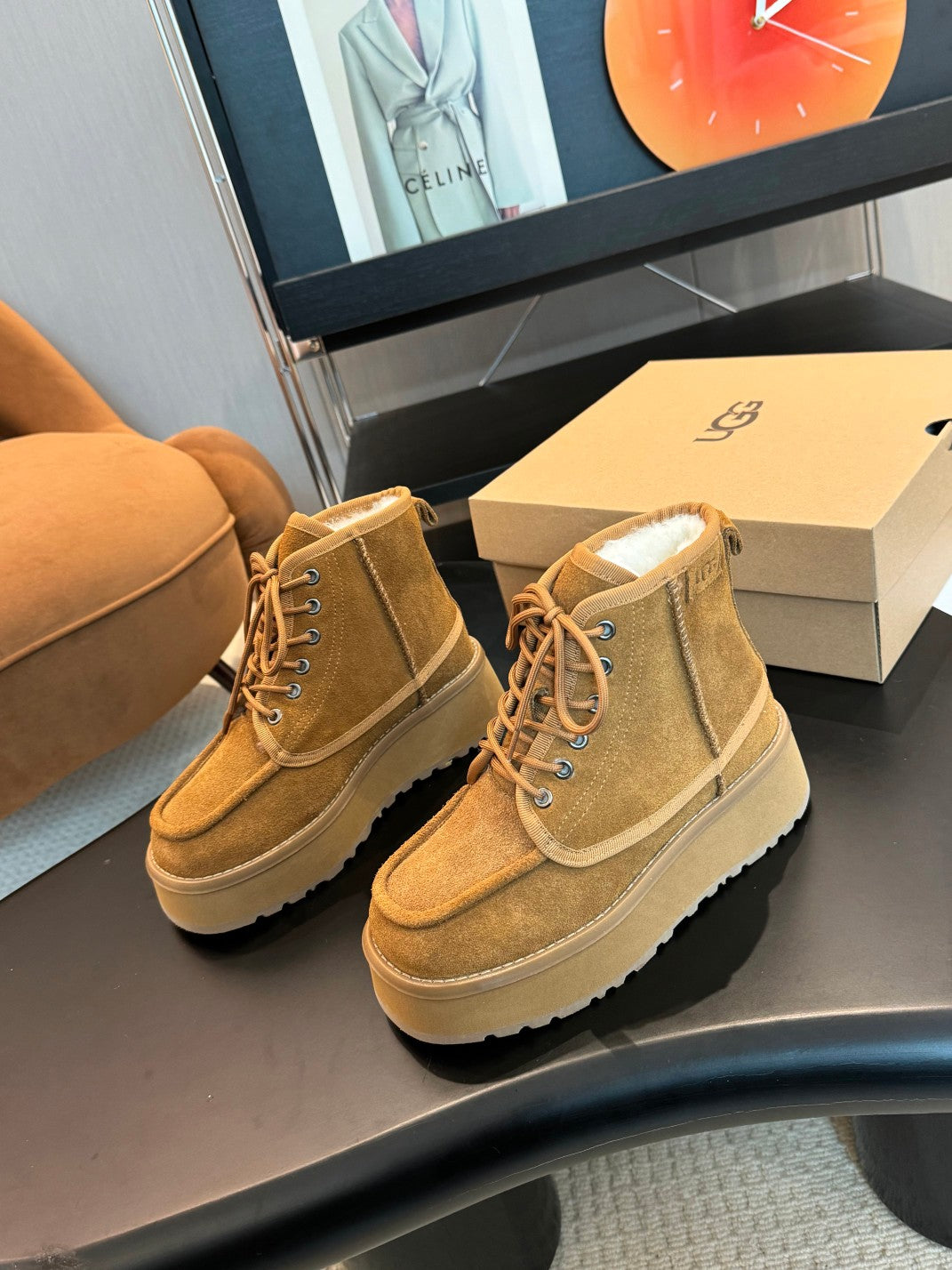 UGG Martin Boots Flat Sole Suede