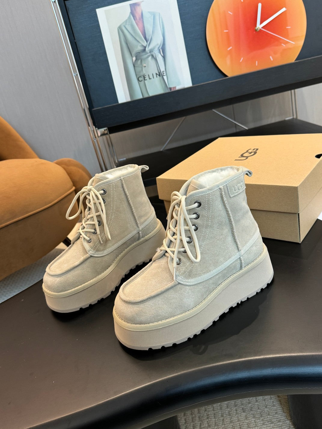 UGG Martin Boots Flat Sole Suede