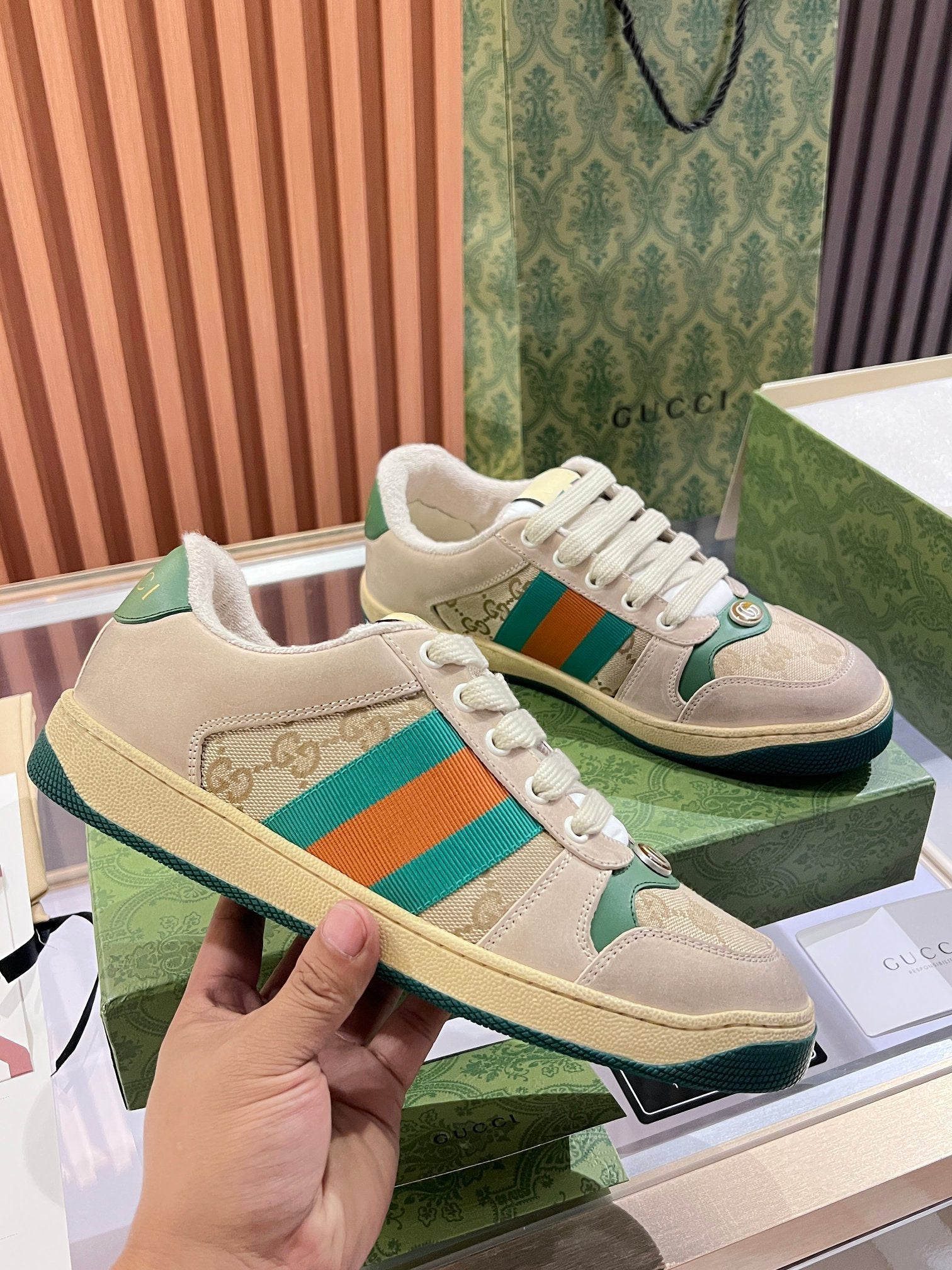 GG 26s Ripstop Sneakers Canvas Leather 996959