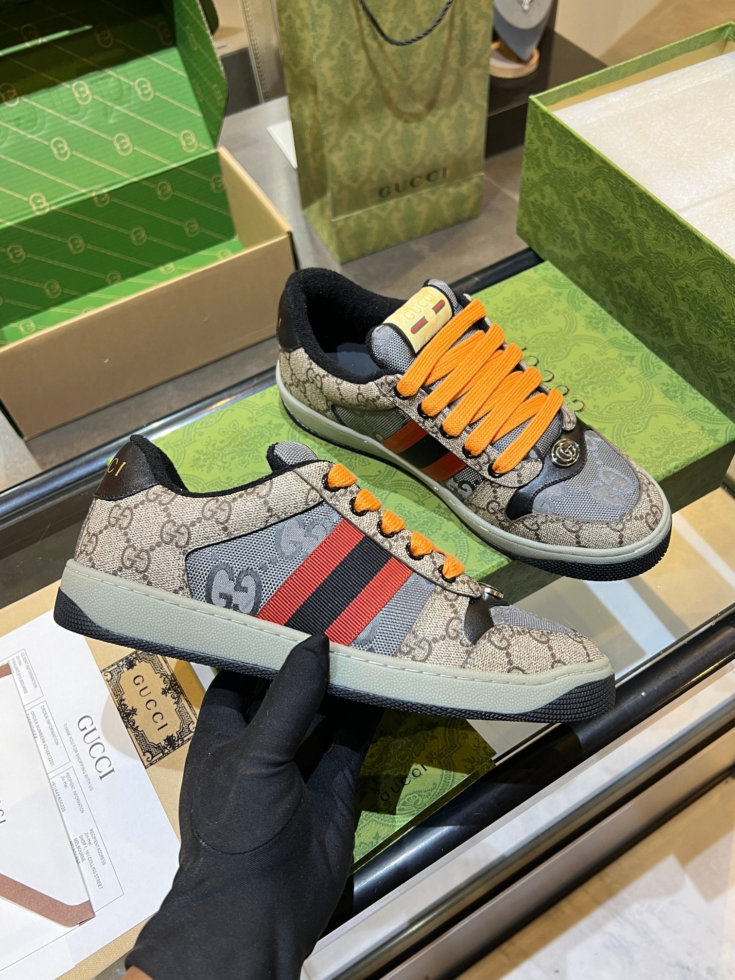 GG 26s Ripstop Sneakers Canvas Leather 996959