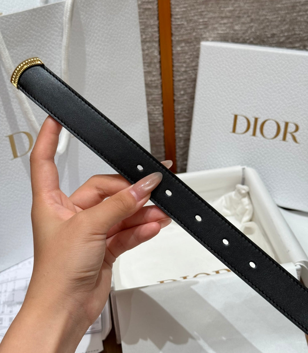 Dior 2026 Médaillon 6cm Belt Buckle 2.5cm Width Smooth Calfskin