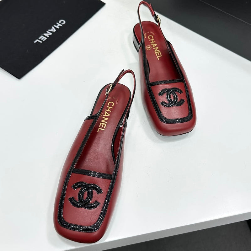 CC 26S Slip-Ons in Red Mix Black Tweed and Patent Calfskin (Copy)