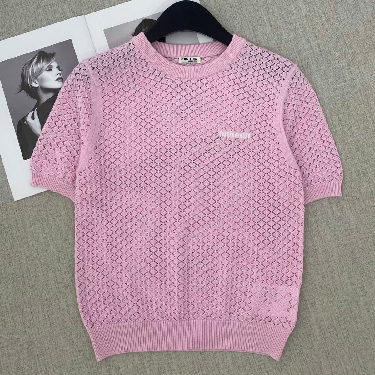 Miumiu 2026 Short Sleeve Sweater Cashmere 433375